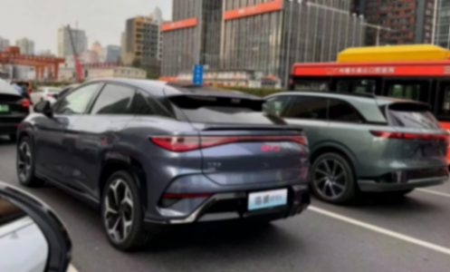 会比宋l便宜吗?比亚迪海狮07 ev街头路试,搭载高阶智驾