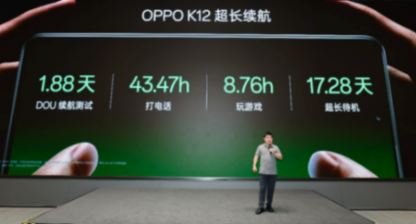 充电5分钟通话10小时, oppo k12开启百瓦闪充 超长续航双普及时代