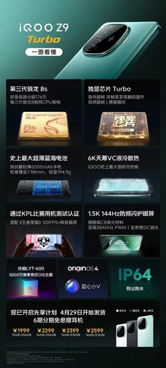 首销价1449元起,一图带你看懂iqoo z9系列新品
